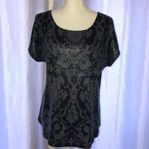 Crosby Sequined Black Top Size XL